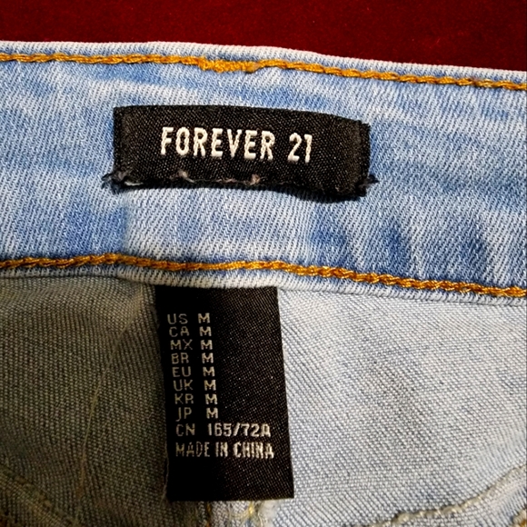 Forever 21 Distressed Blue Jeans Shorts - Picture 4 of 6